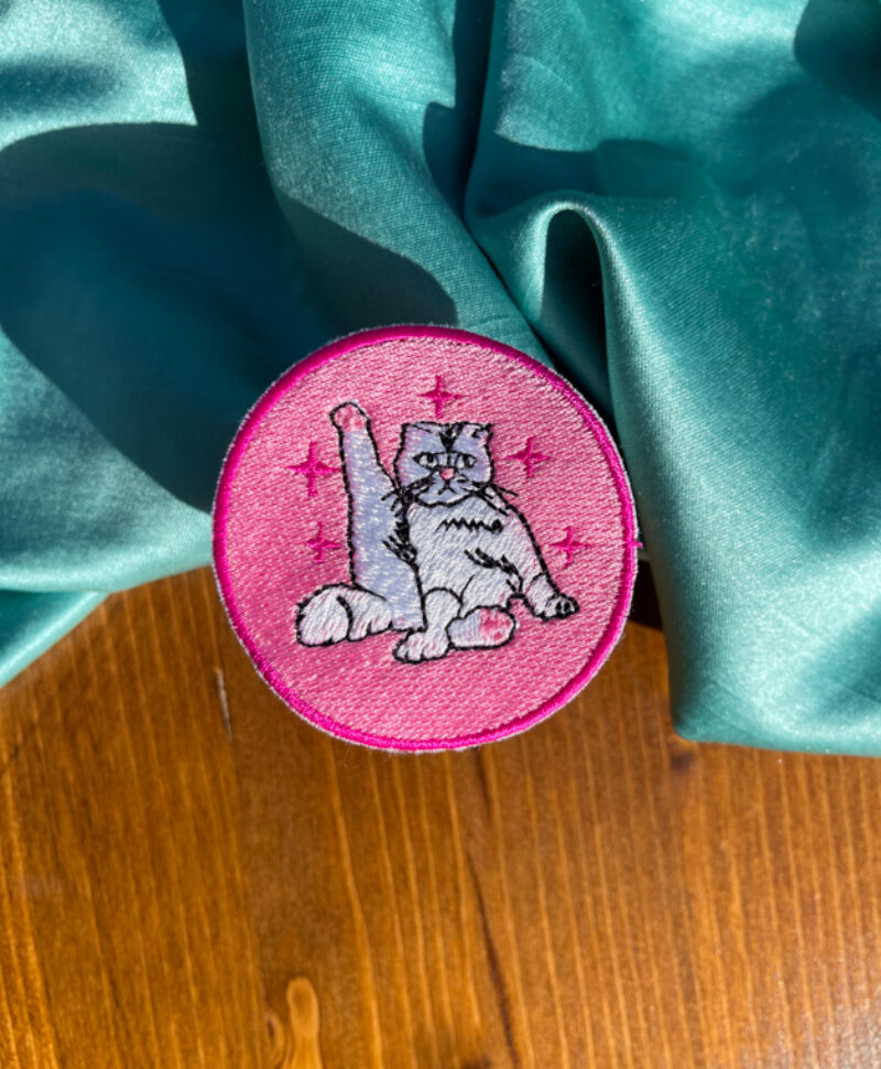 Pink Olivia Cat Patch – Carissaofthesea Embroidery